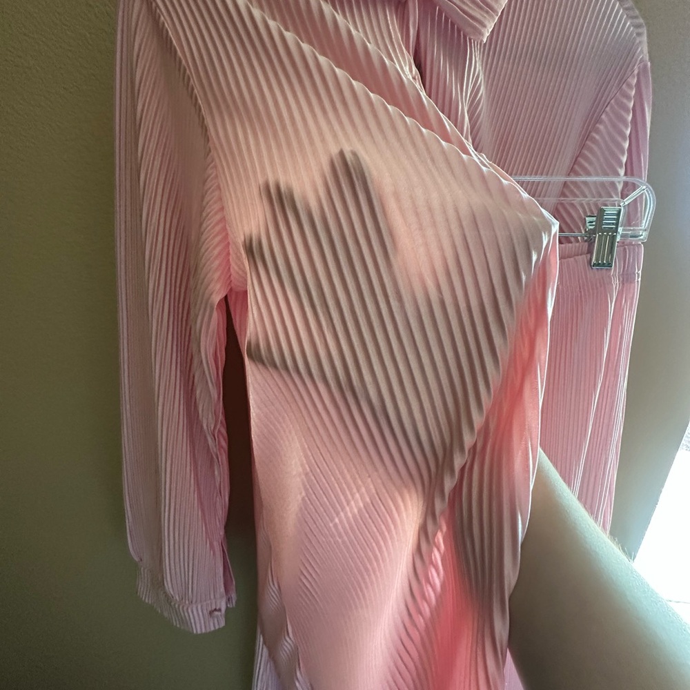 Pink Ribbed Two-Piece Loungewear Set - Picture 3 of 3